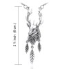 Stag & Leaves Necklace, Sterling Stag & Leaves Necklace, Sterling