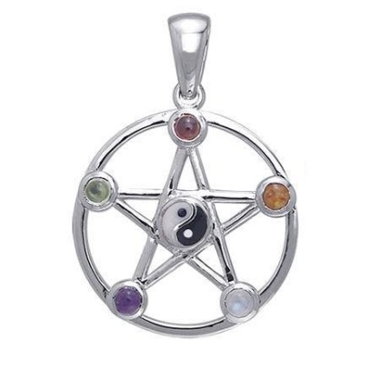 Elemental Yin Yang Pendant, Sterling