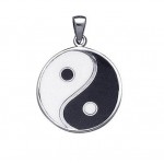 Yin Yang Pentacle Pendant, Two Sided