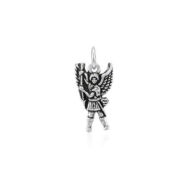 Archangel Michael Charm, Sterling