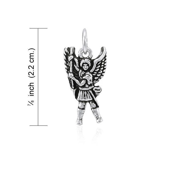 Archangel Michael Charm, Sterling Archangel Michael Charm, Sterling