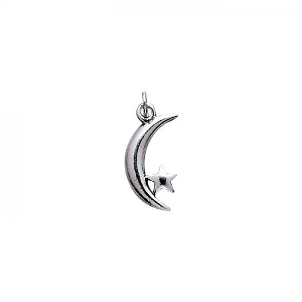 Moon & Star Charm, Sterling
