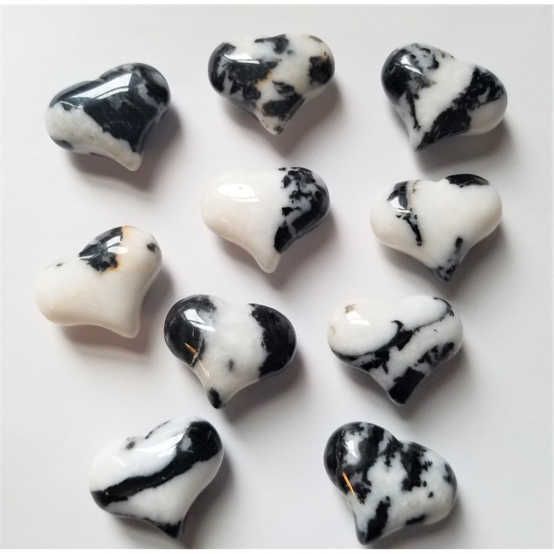Zebra Jasper Mini Puffy Heart Zebra Jasper Mini Puffy Heart