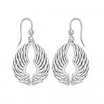 Angel Wing Earrings, Sterling Silver