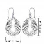 Angel Wing Earrings, Sterling Silver