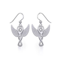 Goddess Angel Earrings, Sterling