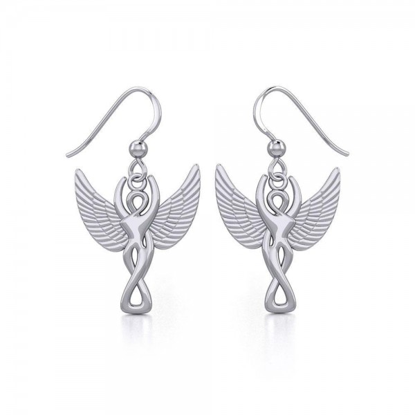 Goddess Angel Earrings, Sterling