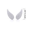 Angel Wing Post Earrings, Sterling Angel Wing Post Earrings, Sterling