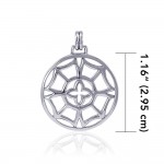 Viking Compass Pendant, Sterling