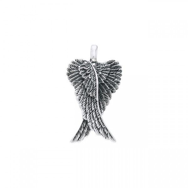 Angel Wings Silver Pendant