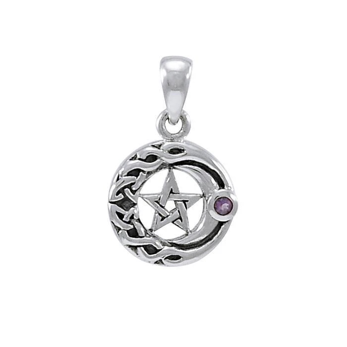Pendentif Celtic Moon & Star, Sterling Pendentif Celtic Moon & Star, Sterling