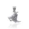 Wolf Moon Pendant, Sterling Wolf Moon Pendant, Sterling