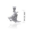 Wolf Moon Pendant, Sterling Wolf Moon Pendant, Sterling