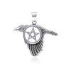 Soaring Raven Pentacle Pendant, Sterling Soaring Raven Pentacle Pendant, Sterling