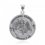 Archangel Gabriel Pendant, Sterling