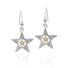 Double Star Earrings, Sterling