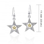 Double Star Earrings, Sterling