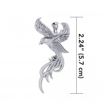 Flying Phoenix Sterling Silver Pendant