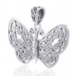 Celtic Butterfly Pendant, Sterling