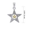 Double Star Pendant, Sterling