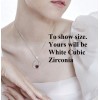 Angel Wing Heart Pendant, Zirconia Angel Wing Heart Pendant, Zirconia