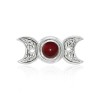 Pendentif Celtique Triple Lune, Grenat