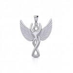 Goddess Angel Pendant, Sterling