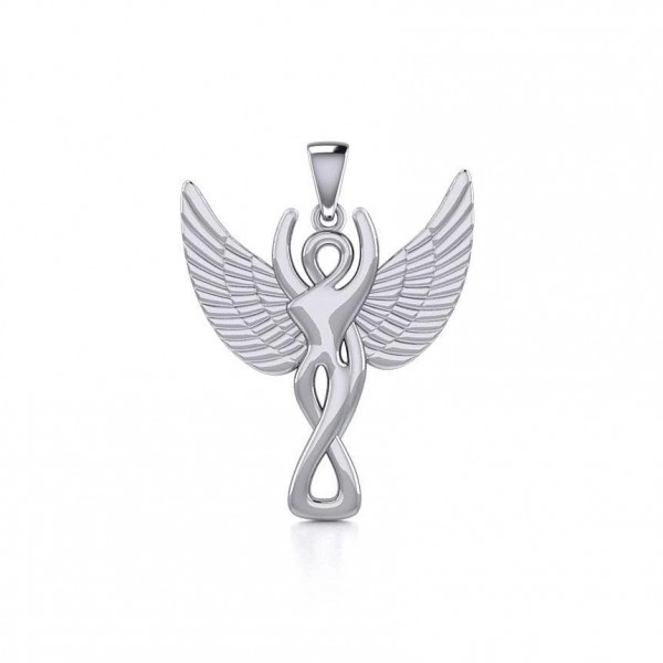 Goddess Angel Pendant, Sterling