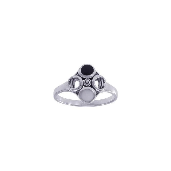 Moon Phase Ring, Sterling Moon Phase Ring, Sterling