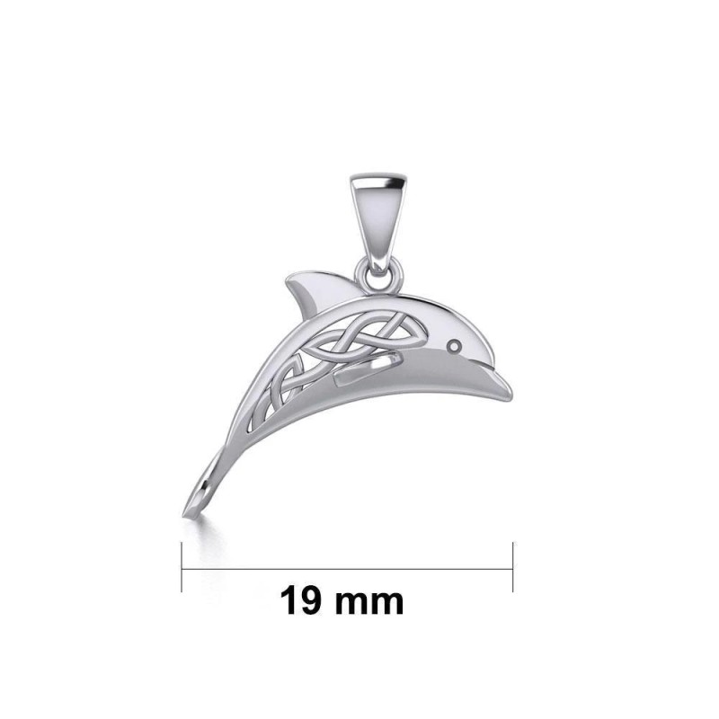 Pendentif dauphin celtique, Sterling Pendentif dauphin celtique, Sterling