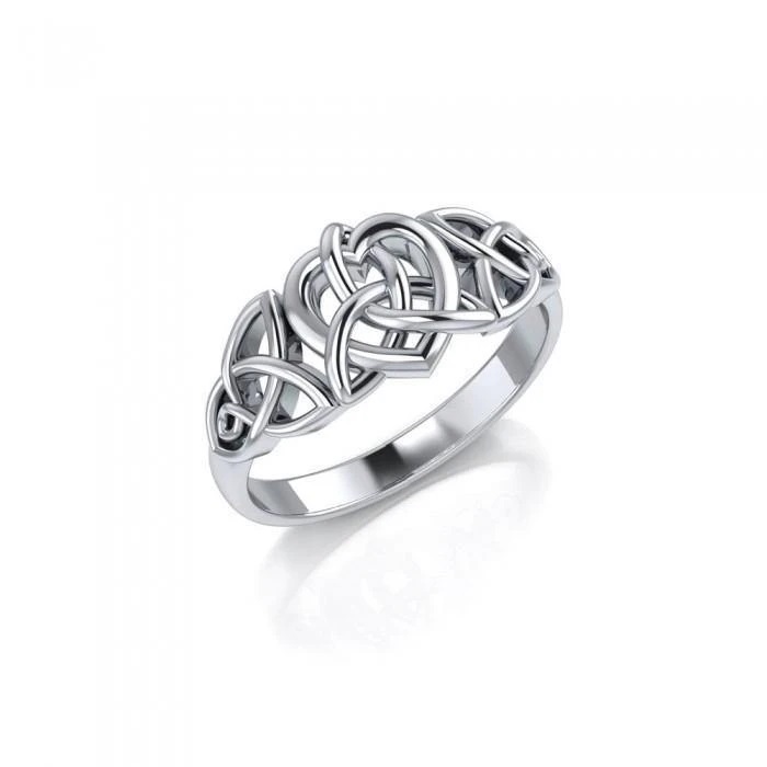 Celtic Triquetra Heart Ring, Sterling Celtic Triquetra Heart Ring, Sterling