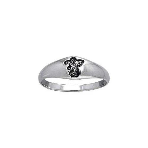 Engraved Dragon Ring, Sterling Engraved Dragon Ring, Sterling
