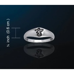 Engraved Dragon Ring, Sterling Engraved Dragon Ring, Sterling