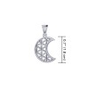 Fleur de Vie Lune, Pendentif Sterling
