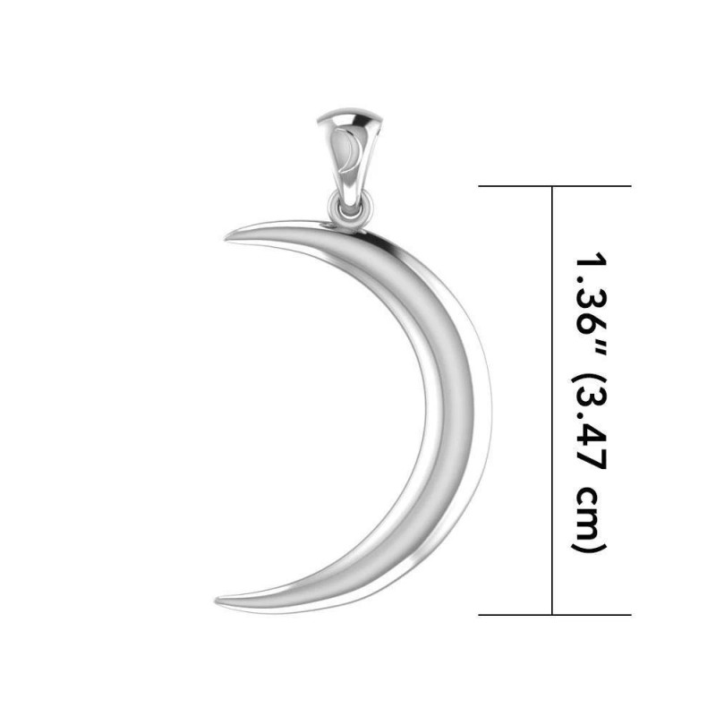 Pendentif Croissant de Lune, Sterling, Lg Pendentif Croissant de Lune, Sterling, Lg