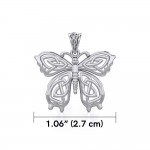 Celtic Butterfly Pendant, Lg, Sterling