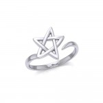 Pentagram Star Ring, Sterling