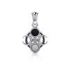 Pendentif de Phase de lune, Bronze blanc Pendentif de Phase de lune, Bronze blanc