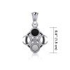 Pendentif de Phase de lune, Bronze blanc Pendentif de Phase de lune, Bronze blanc