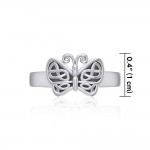 Celtic Knots Silver Butterfly Ring