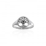 Tree Of Life Star Ring, Sterling