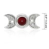 Pendentif Celtique Triple Lune, Grenat