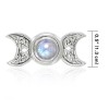Pendentif Celtique Triple Lune, Pierre de Lune Pendentif Celtique Triple Lune, Pierre de Lune