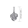 Pendentif tortue émouvoir, Sterling Pendentif tortue émouvoir, Sterling