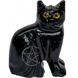 Black Onyx Cat With Pentacle