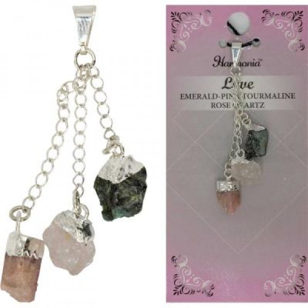 Crystal Trio Pendant - For Love