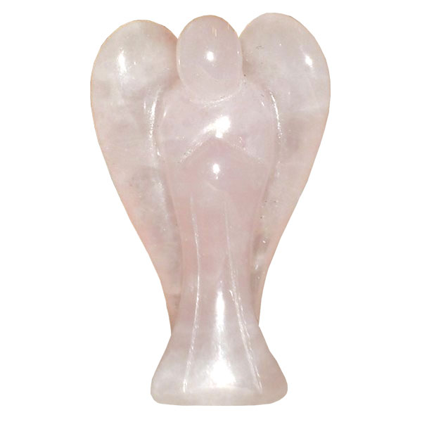Figurine d’ange en quartz rose