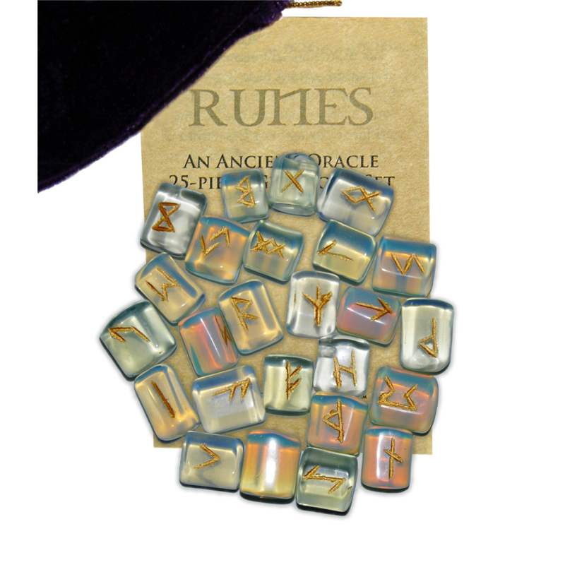Set rune, Pochette & Livret - Opalite Set rune, Pochette & Livret - Opalite