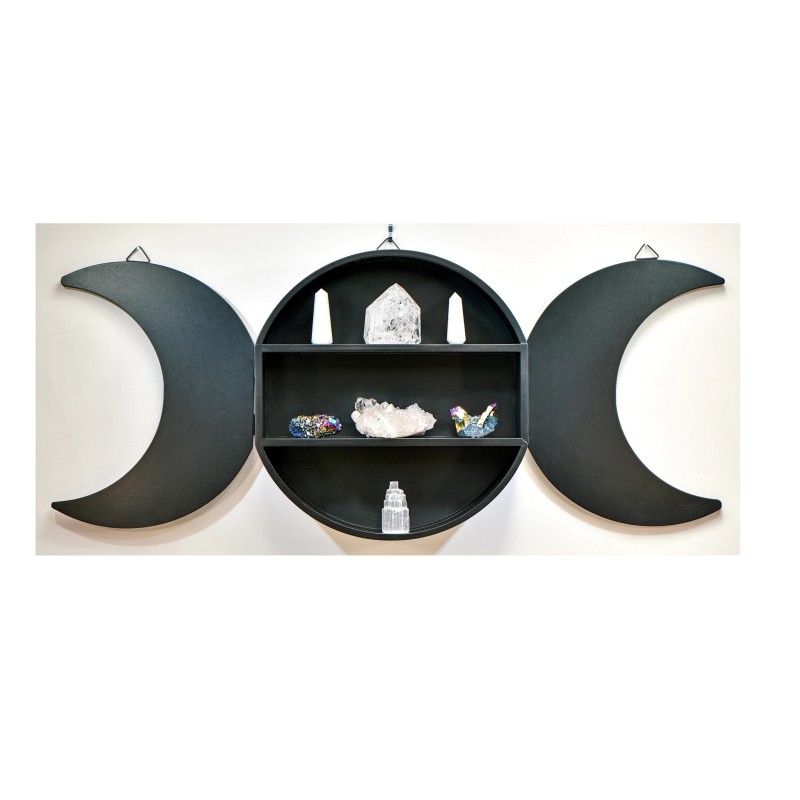Triple Moon Shelf ~ Pour cristaux et bibelots Triple Moon Shelf ~ Pour cristaux et bibelots