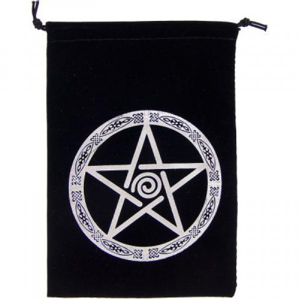 Embroidered Pouch: Pentacle Spiral